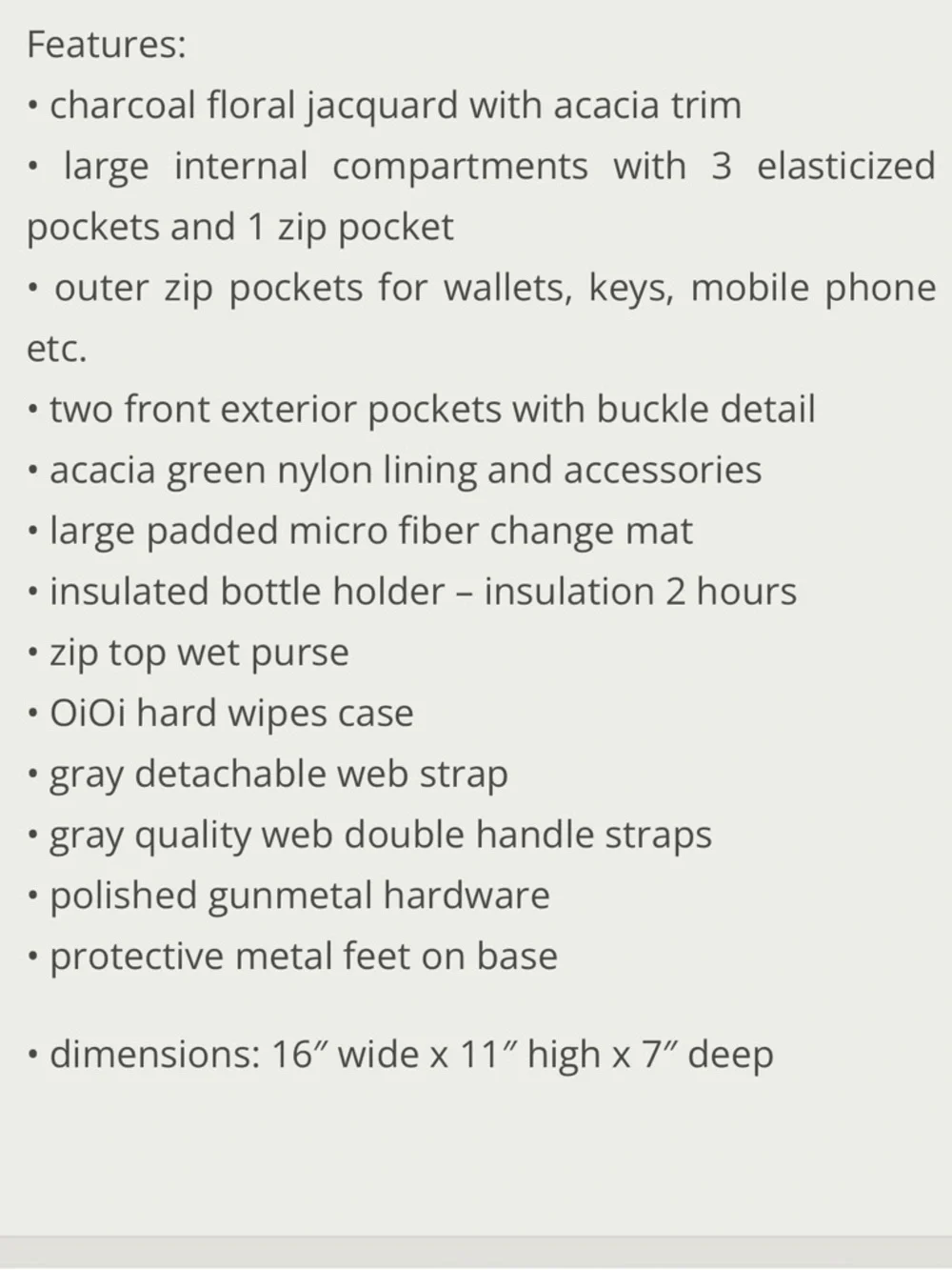 OIOI jacquard diaper bag